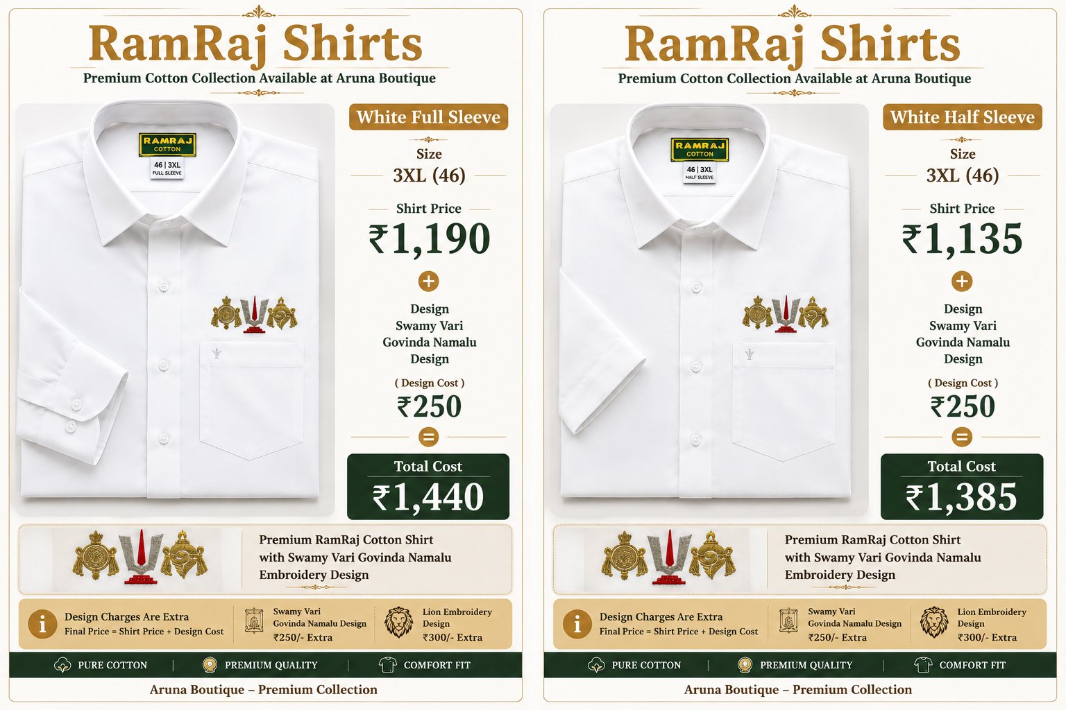 RamRaj 46 Size Comparison