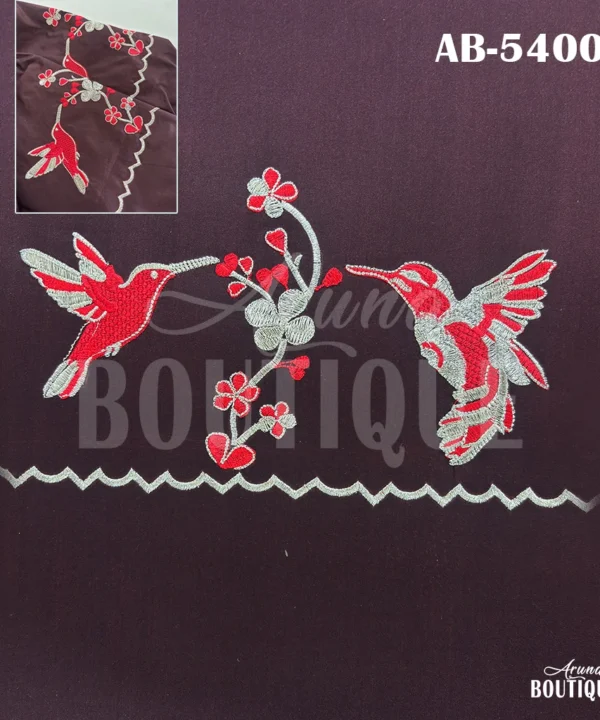 embroidery sleeve design bird pattern