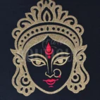 goddess face gold embroidery wall decor