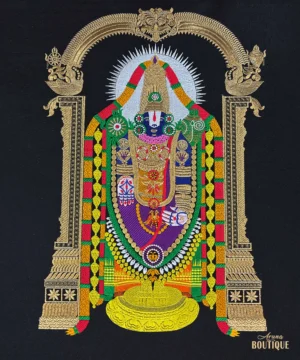 lord venkateswara embroidery wall decor