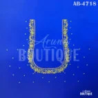 u neck embroidery blouse design ab4718