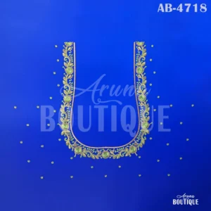 u neck embroidery blouse design ab4718