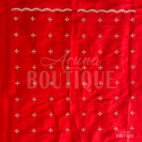Red Fabric with All Over Butti Work
