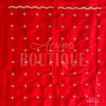 Red Fabric with All Over Butti Work