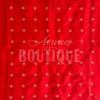 Red Fabric with All Over Butti Work