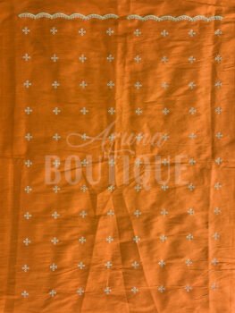Mustard Gold Fabric with All Over Butti Work