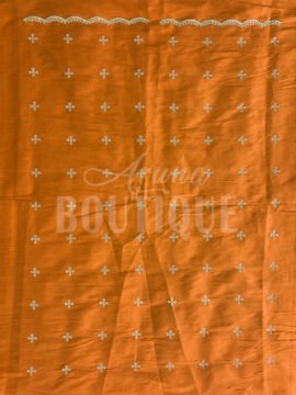 Mustard Gold Fabric with All Over Butti Work