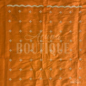 Mustard Gold Fabric with All Over Butti Work