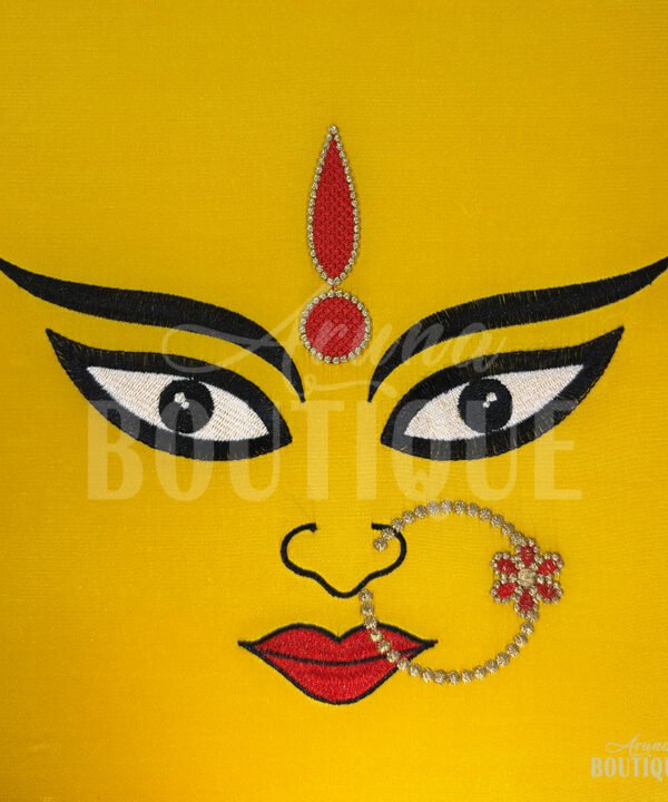 Bonalu-Ammavari-Face-Embroidery-Blouse-Design-Back-Aruna-Boutique Bonalu Ammavari Face Embroidery Blouse Design | 9 Colors Available