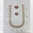 Premium Bridal 3 Bead Work Blouse Fabric Back Design