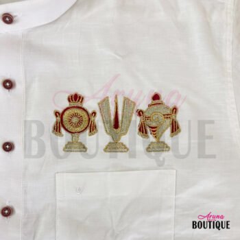 Govinda Namalu Uathayam Chinese Collar White Shirt Govinda Namalu Uathayam Chinese Collar White Shirt